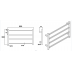 Heated Towel Rail Square 4 Bar 500Hx800Wx120D - Chrome